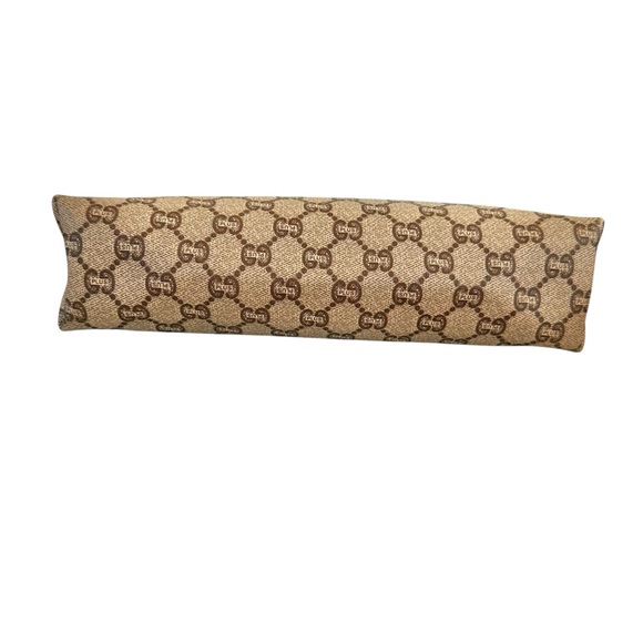 Authentic GUCCI Plus GG Monogram Tan Canvas & Leather Toiletry Clutch Bag Pouch - Picture 9 of 14